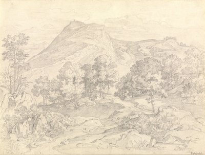 Ein Blick auf Civitella von der Serpentara neben Olevano von Heinrich Reinhold